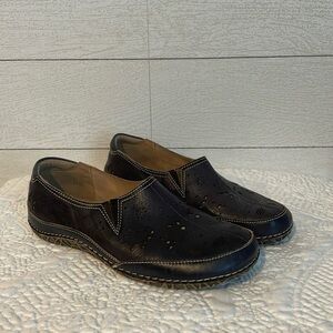 Spring Step L'Artiste Libora Shoes Navy Sz 40 $120 Artsy Boho Comfort Workwear‎